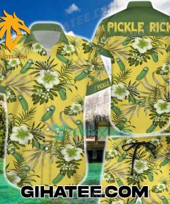 Pickle Rick Tropical Forests Hawaiian Shirt And Beach Shorts Gift For Rick And Morty Fans