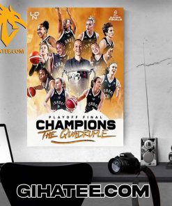 Quality 2024 Playoff Final Champions Are London Lions For 4-Peat Poster Canvas