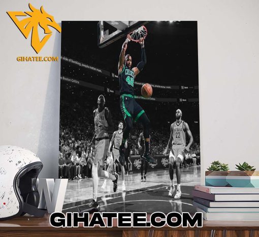 Quality  Al Horford Dunk Moment At Game 2 Celtics With Pacers 2-0 In Eastern Coference Final NBA Playoffs 23-24 Poster Canvas