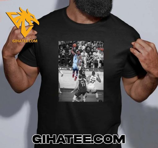 Quality Anthony Edwards Iconic Poster Dunk Moment Over Daniel Gafford Destroy The Rim Of Mavs In Game 3 Western Coference Final NBA Playoffs 23-24 T-Shirt