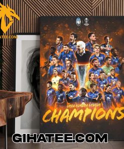 Quality Atalanta BC Is The 23-24 UEFA Europa League Champions Campioni UEL After More Than 60 Years Poster Canvas