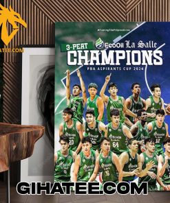 Quality Congratulations De La Salle University Green Archers Champions PBA Dleague Aspirants Cup 2024 Poster Canvas