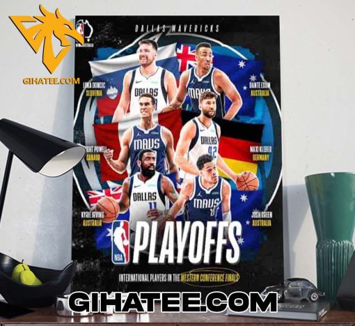 Quality Dallas Mavericks Team NBA Playoffs International Players In The Western Conference Finals Poster Canvas