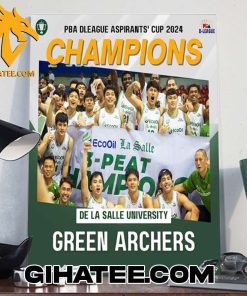 Quality De La Salle University Green Archers Champions PBA Dleague Aspirants Cup 2024 Poster Canvas