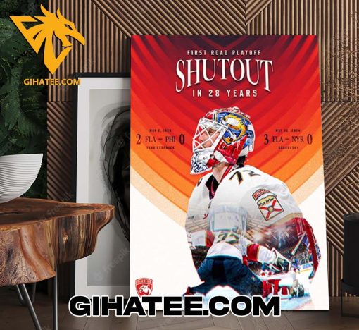 Quality Florida Panthers First Road Playoff Shutout In 28 Years Poster Canvas