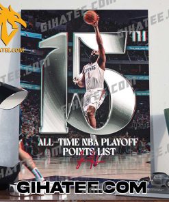 Quality James Harden Surpassed Hakeem Olajuwon For 15th Place On The NBA All-Time Playoff Points List Poster Canvas