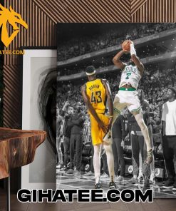 Quality Jaylen Brown Game-Tying For Celtics With Clutch Shot In Last Second Eastern Conference Final NBA Playoffs 2023-2024 Poster Canvas