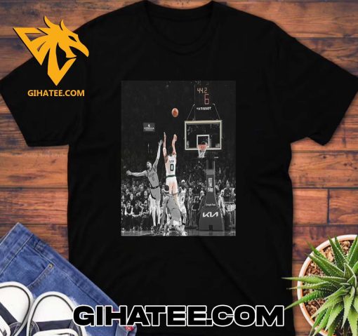 Quality Jayson Tatum Game Winner With The Clutch Three Points In OT For Celtics Eastern Conference Final NBA Playoffs 23-24 T-Shirt