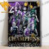 Quality Malaga Unicaja Is Champions Of Basketball CL 2024 Viva Malaga Campeones De La Poster Canvas