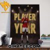 Quality Manchester United Men’s Team Player Of The Year 2024 Is Diogo Dalot Poster Canvas