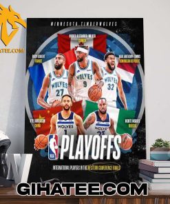 Quality Minnesota Timberwolves Team NBA Playoffs International Players In The Western Conference Finals Poster Canvas