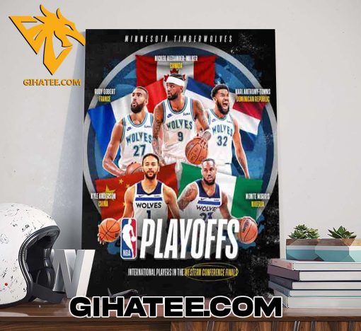 Quality Minnesota Timberwolves Team NBA Playoffs International Players In The Western Conference Finals Poster Canvas