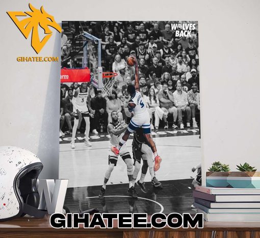 Quality Omg Ant Anthony Edwards Poster Dunk Moment On Gafford Face In Game 3 Mavs Versus Wolves Western Final NBA Playoffs 2023-2024 Poster Canvas