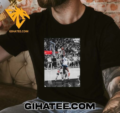 Quality Omg Ant Anthony Edwards Poster Dunk Moment On Gafford Face In Game 3 Mavs Versus Wolves Western Final NBA Playoffs 2023-2024 T-Shirt