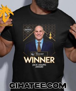 Quality Rick Tocchet Of The Vancouver Canucks Is This Year’s Jack Adams Award Winner For Coach Of The Year T-Shirt