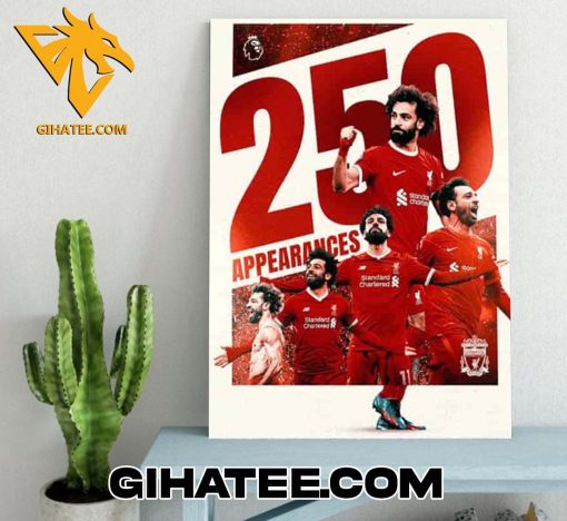 Quality The Egyptian King Mohamed Salah Makes His 250th Premier League Appearance For The Reds Poster Canvas