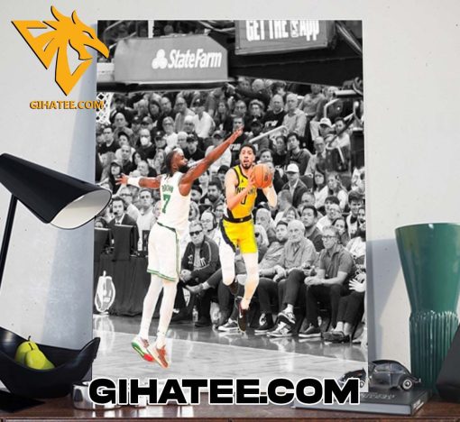 Quality Tyrese Haliburton Second Buzzer Beater In 3rd Quater Eastern Conference Final Pacers With Celtics NBA Playoffs 23-24 Poster Canvas