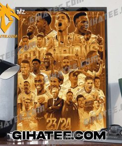 REAL MADRID ARE CHAMPIONS OF SPAIN POSTER CANVAS