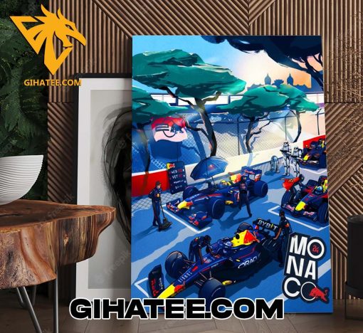 Red Bull Racing Monaco GP 2024 Poster Canvas