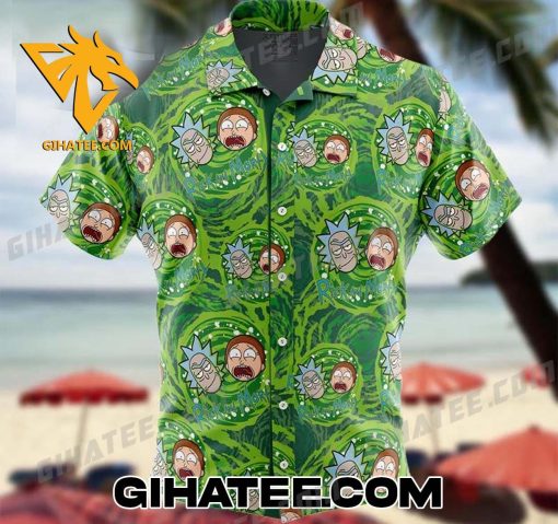 Rick And Morty Trippy Cosmic Rick Anime Hawaiian Shirts And Shorts Matching