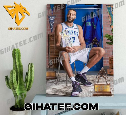 Rudy Gobert 4x Defensive Player of the Year Poster Canvas