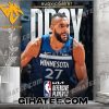 Rudy Gobert DPOY 2023-24 Kia NBA Defensive Player of the Year Poster Canvas