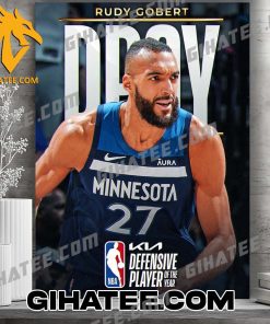 Rudy Gobert DPOY 2023-24 Kia NBA Defensive Player of the Year Poster Canvas
