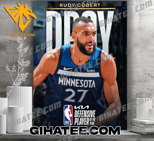 Rudy Gobert DPOY 2023-24 Kia NBA Defensive Player of the Year Poster Canvas