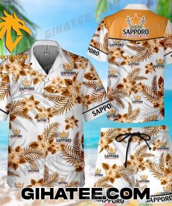 Sapporo Premium Beer Tropical Forest Hawaiian Shirt And Shorts Set