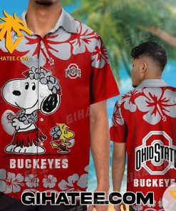 Snoopy and Woodstock Mexico Dancing Ohio State Buckeyes Hawaiian Shirt And Shorts