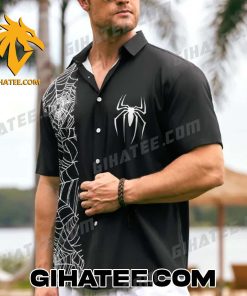 Spiderman Hawaiian Shirt And Shorts Black And White