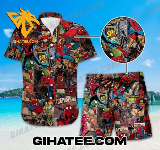 Spiderman Hawaiian Shirt and shorts Gift For Super Hero