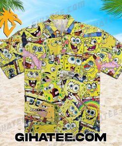 Spongebob Emotion Hawaiian Shirt And Shorts Combo Gift For SpongeBob SquarePants Fans