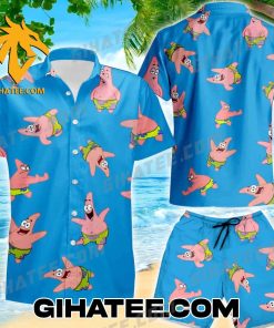 Spongebob SquarePants Hawaiian Shirt And Shorts Gift For Patrick Star Fans