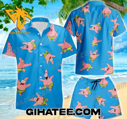 Spongebob SquarePants Hawaiian Shirt And Shorts Gift For Patrick Star Fans