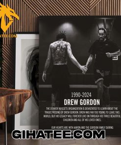 Thank You Drew Gordon Career NBA RIP 1990 – 2024 Poster Canvas