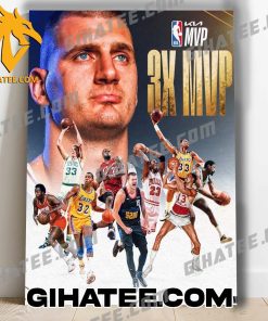 The King Nikola Jokic 3x MVP and NBA Legends Poster Canvas