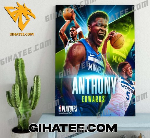 The Rise Of Anthony Edwards NBA Poster Canvas