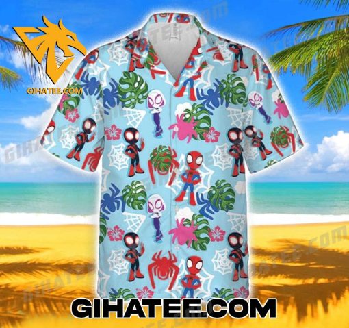 The Spider-Verse Chibi Beach Lover Spiderman Short-Sleeve Hawaiian Shirts