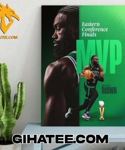 The second time a Celtic has won the Larry Bird ECF MVP Jaylen Brown Poster Canvas