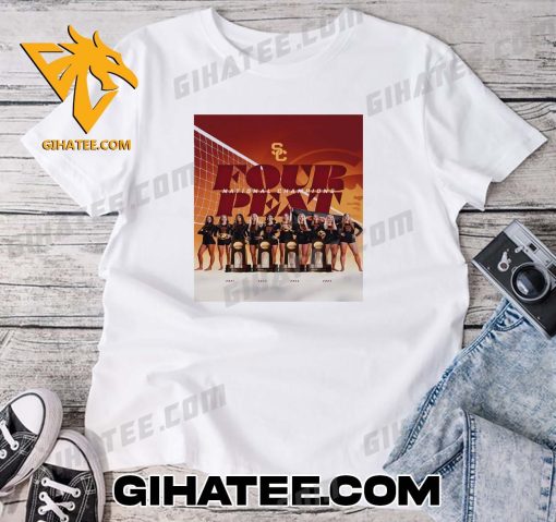 USC Beach Volleyball Four Peat 7 Time National Champions T-Shirt