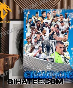 Welcome To La Liga 2024 Champions Is Real Madrid Poster Canvas