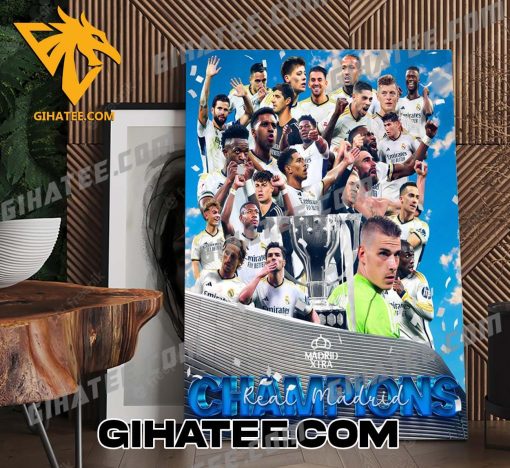 Welcome To La Liga 2024 Champions Is Real Madrid Poster Canvas