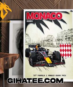Welcome To Monaco GP 2024 Red Bull Poster Canvas With 70th F1 Monaco Grand Prix