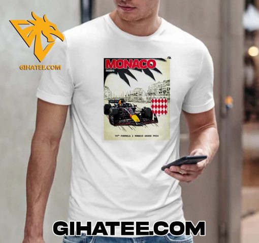 Welcome To Monaco GP 2024 Red Bull T-Shirt With 70th F1 Monaco Grand Prix