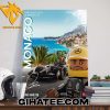 Welcome To Monaco Lewis Hamilton Signature Mercedes-AMG PETRONAS F1 Team Poster Canvas