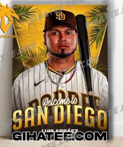 Welcome To San Diego Padres Luis Arraez Signature Poster Canvas