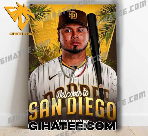 Welcome To San Diego Padres Luis Arraez Signature Poster Canvas