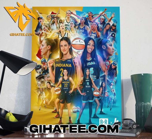 2024 Caitlin Clark vs Angel Reese At WNBA Poster Canvas