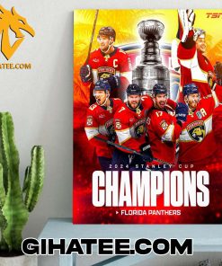 2024 Florida Panthers Stanley Cup Champions For First Time In Their History Poster Canvas